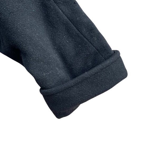NC Nuage Womens Black Wool Blend Double Breasted Full Length Long Coat Size 24 W - Picture 6 of 9